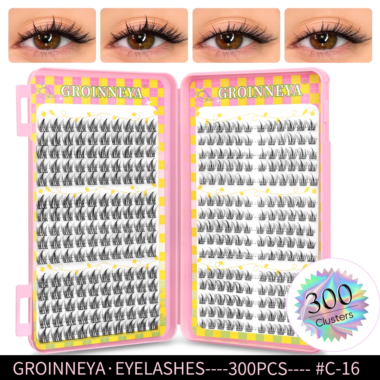 GROINNEYA 320 pcs Eyelash extension Volume