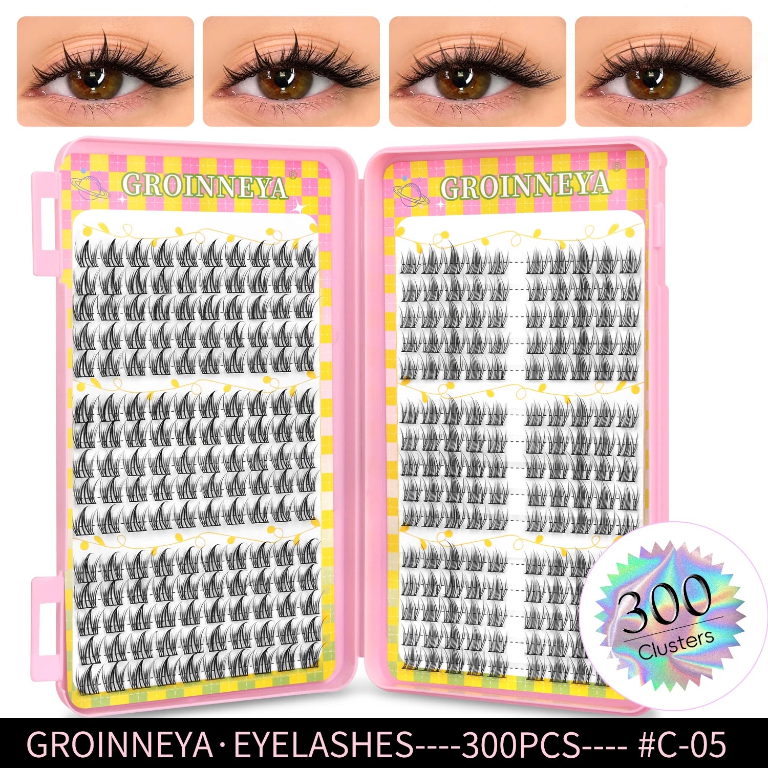 GROINNEYA 320 pcs Eyelash extension Volume