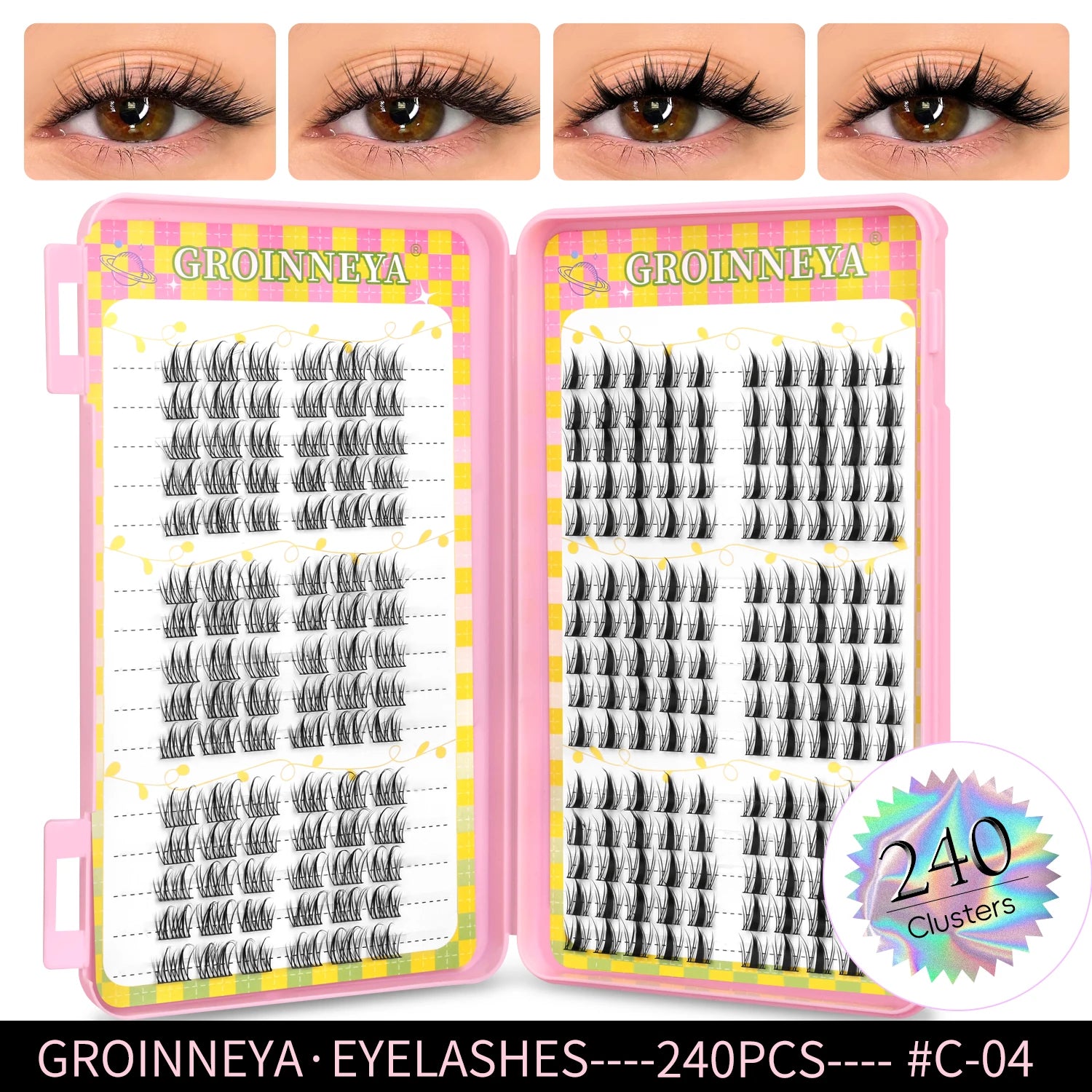 GROINNEYA 320 pcs Eyelash extension Volume