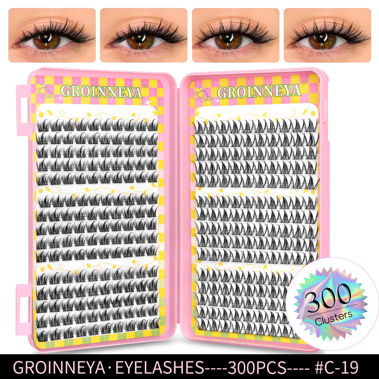GROINNEYA 320 pcs Eyelash extension Volume