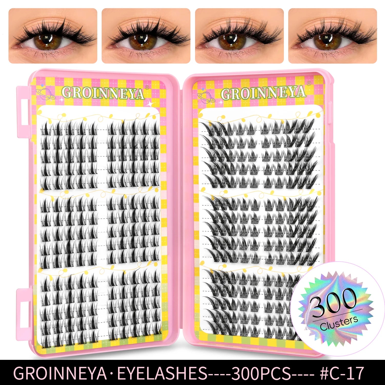 GROINNEYA 320 pcs Eyelash extension Volume