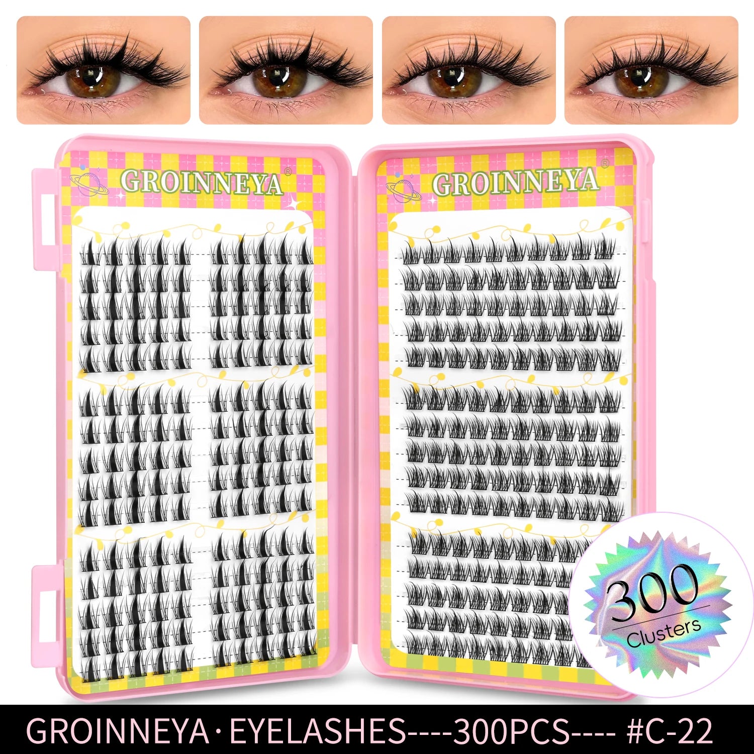 GROINNEYA 320 pcs Eyelash extension Volume