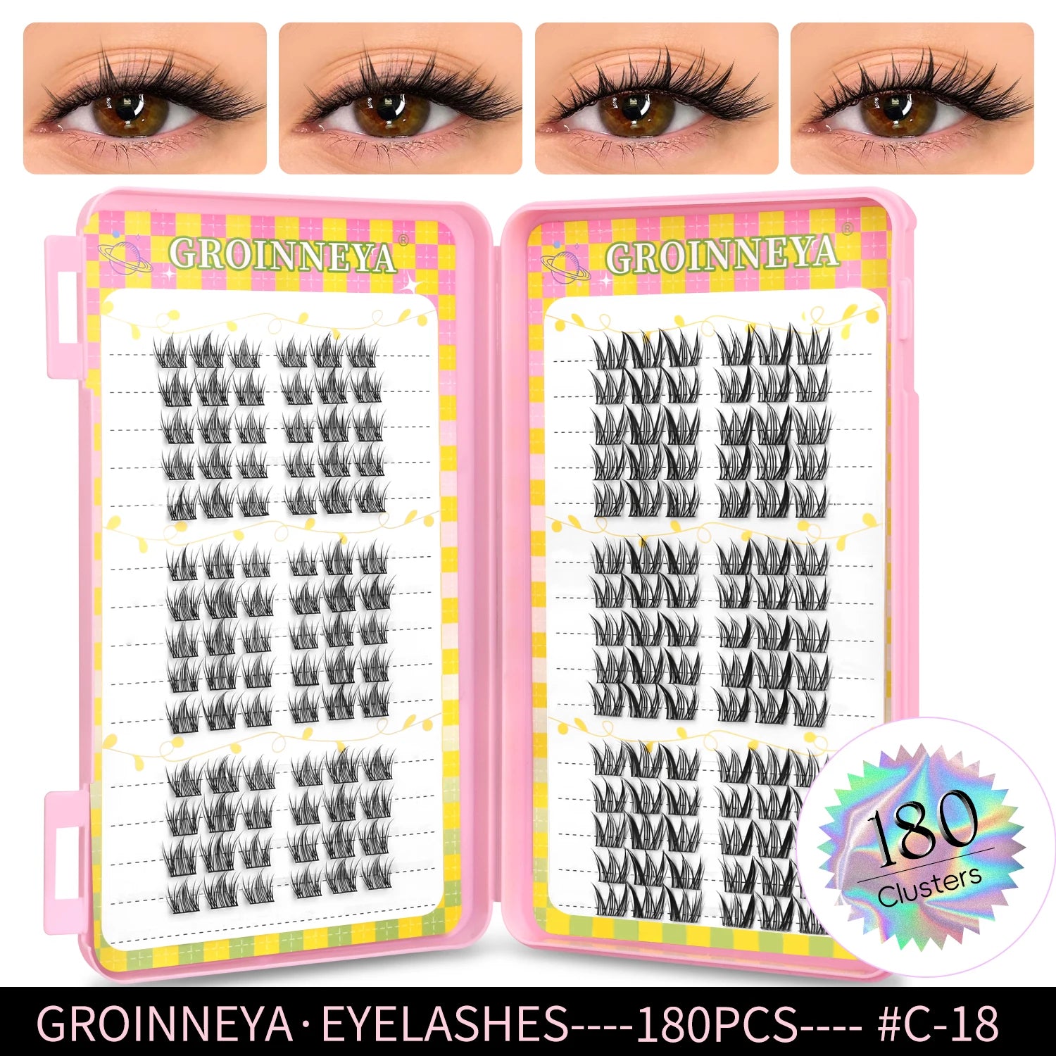 GROINNEYA 320 pcs Eyelash extension Volume