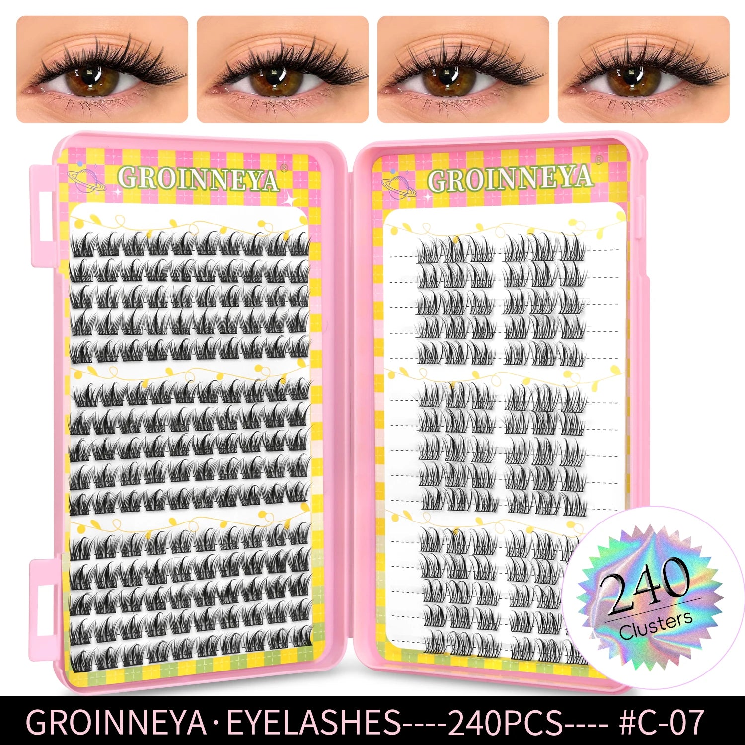 GROINNEYA 320 pcs Eyelash extension Volume