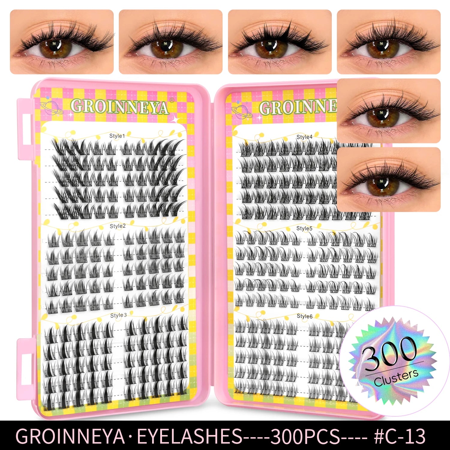 GROINNEYA 320 pcs Eyelash extension Volume