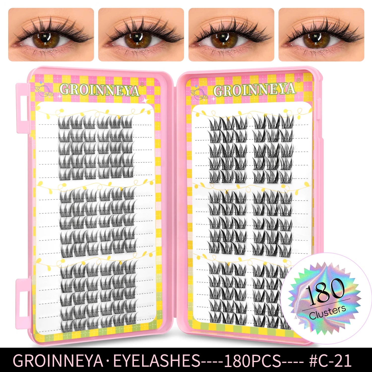 GROINNEYA 320 pcs Eyelash extension Volume