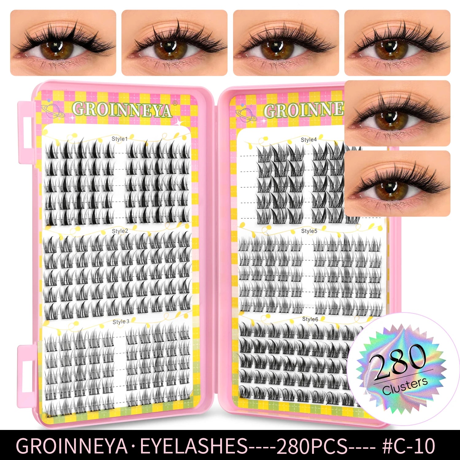 GROINNEYA 320 pcs Eyelash extension Volume