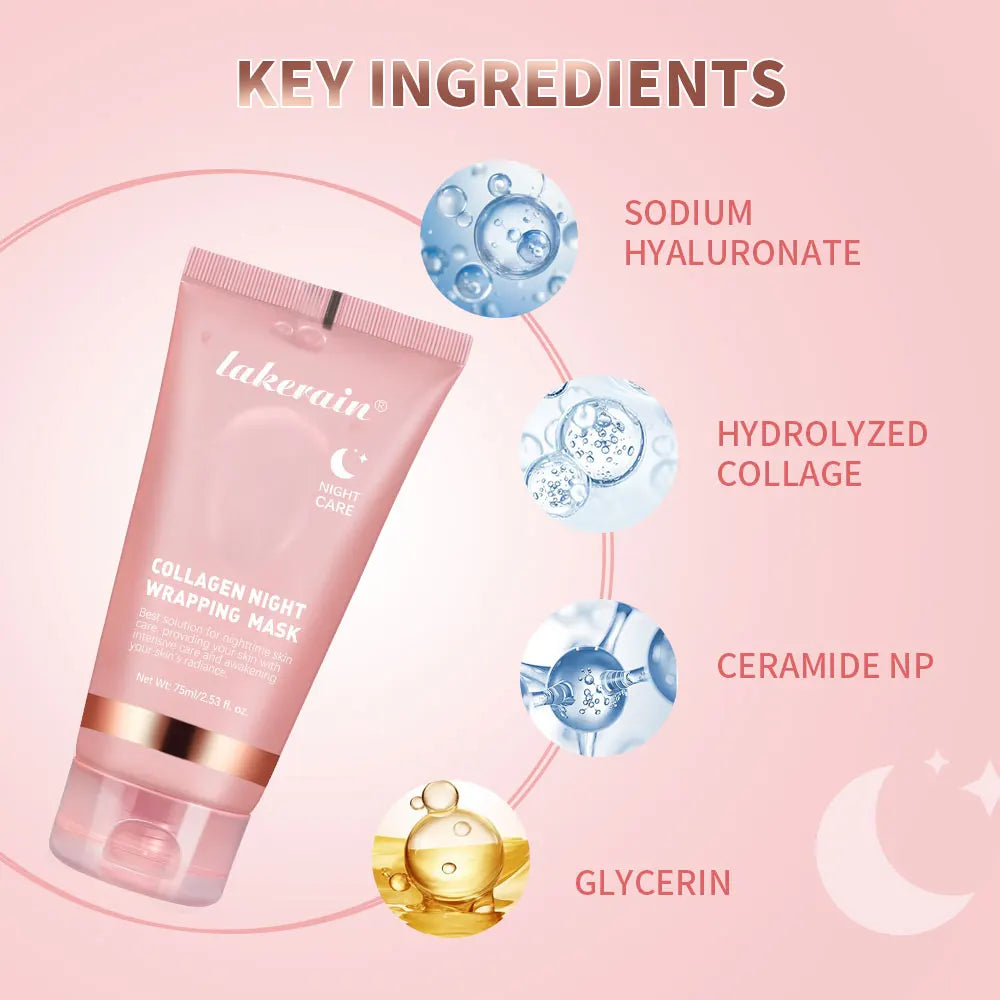 Night Wrapping Mask + Collagen Jelly Cream Set – Deep Hydration, Firming & Glow