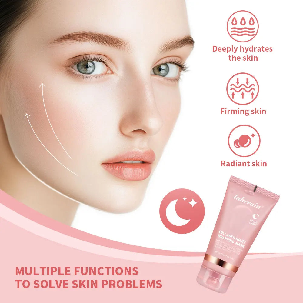 Night Wrapping Mask + Collagen Jelly Cream Set – Deep Hydration, Firming & Glow